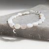 Flat Shell and Moon Charm Bracelet