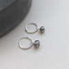 Sterling Silver Crystal Hoop Earrings