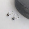 Sterling Silver Crystal Hoop Earrings