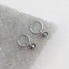 Sterling Silver Crystal Hoop Earrings