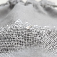 Sterling Silver Heart Nose Stud