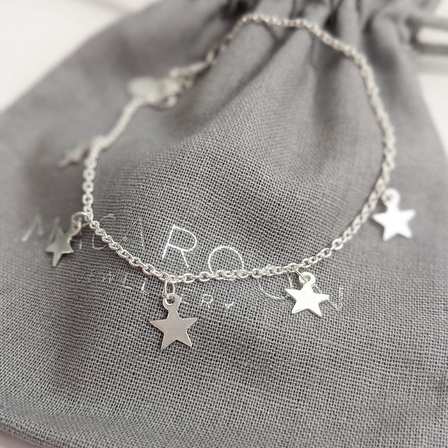 Sterling Silver Star Charm Bracelet