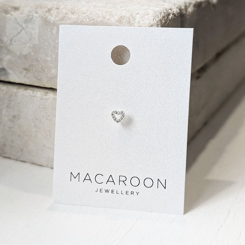 Crystal Heart Helix Stud Earring