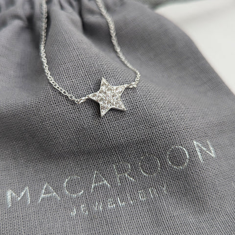 Sterling Silver Crystal Star Charm Bracelet