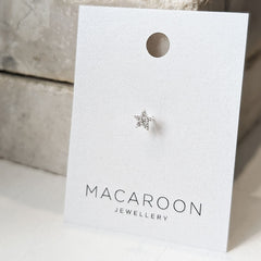 Crystal Star Helix Stud Earring