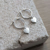 Heart Charm Hoop Earrings