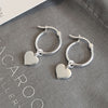 Heart Charm Hoop Earrings