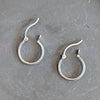 Rainbow Moonstone Charm Hoop Earrings