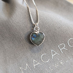 Labradorite Heart Gemstone Necklace