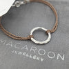 Fine Silver Beaten Loop Friendship Bracelet