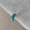 Sterling Silver Faceted Gemstone Moon Necklace