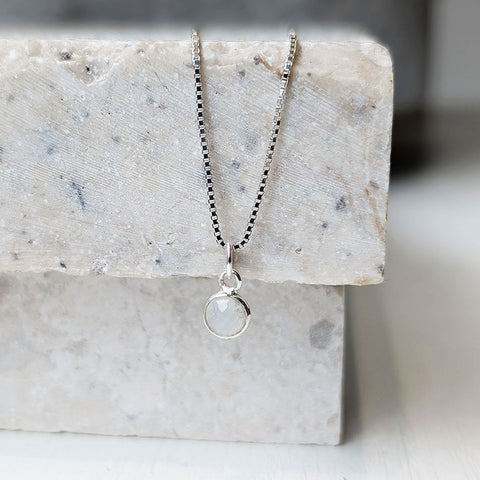 Rainbow Moonstone Gemstone Necklace