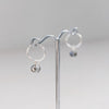 Sterling Silver Crystal Hoop Earrings