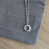 Sterling Silver Sunburst Charm Necklace