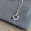 Sterling Silver Sunburst Charm Necklace