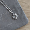 Sterling Silver Sunburst Charm Necklace