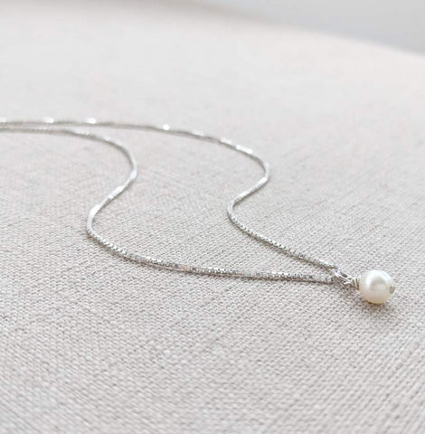Freshwater Pearl and Silver Necklace