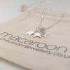Star Drop Necklace in Sterling Silver