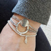 Fine Silver Beaten Loop Friendship Bracelet