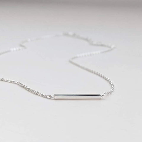 Sterling Silver Bar Necklace