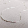Sterling Silver Fine Curved Bar Necklace
