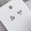 Triple Star Stud Earrings