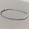 Sterling Silver Bar and Silk Bracelet