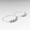 Silver Nugget Hoop Earrings