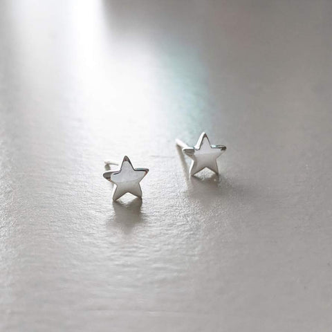 Sterling Silver Star Stud Earrings