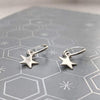 Micro Hoop and Star Drop Earrings