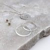 Silver Flat Edge Hoop Earrings