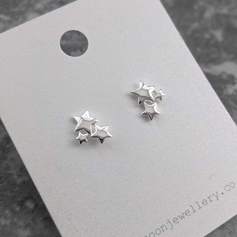 Triple Star Earrings