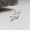 Crystal Star Climber Earrings