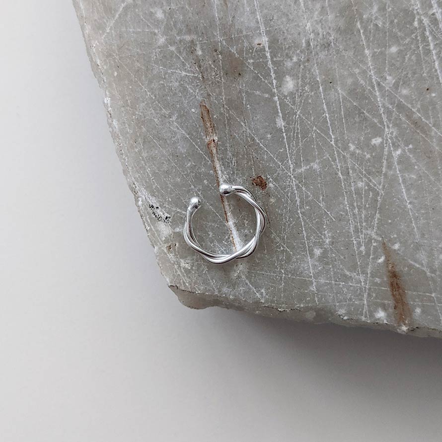 Sterling Silver Twist Earring Cuff