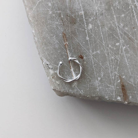 Sterling Silver Twist Earring Cuff