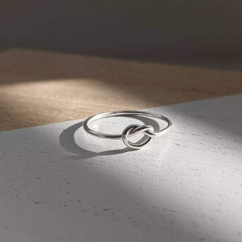Sterling Silver Heart Knot Ring