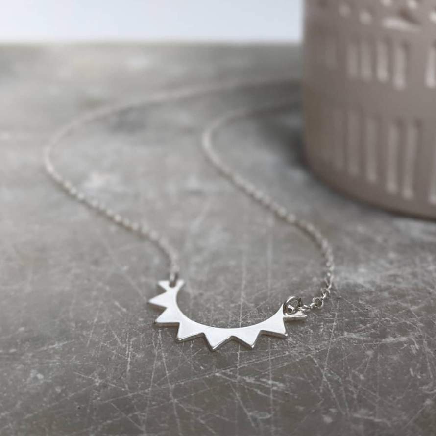 Sterling Silver Half Sun Necklace