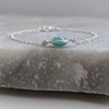 Amazonite and Silver Chain Bracelet