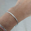 Sterling Silver Bar and Silk Bracelet