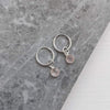 Rose Quartz Micro Hoop Earrings