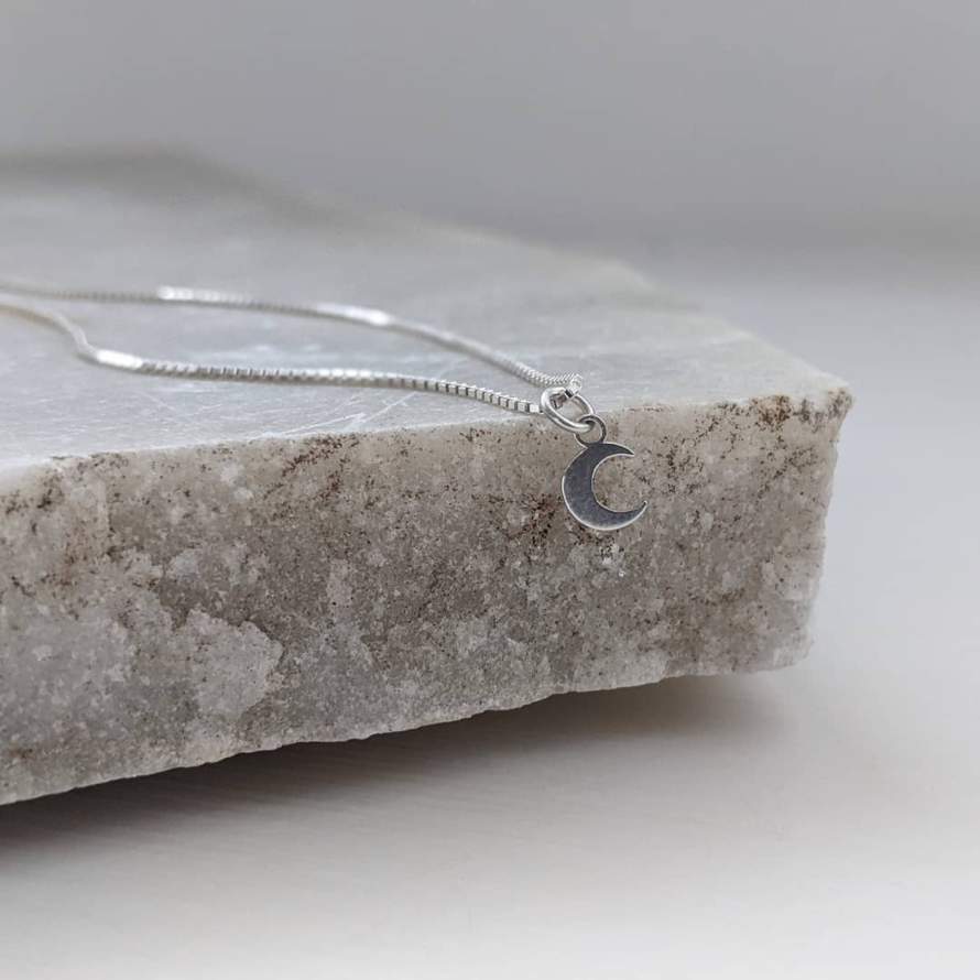 Crescent Moon Charm Necklace