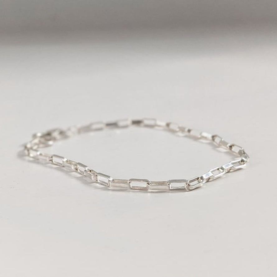 Sterling Silver Open Link Chain Bracelet