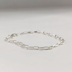 Sterling Silver Open Link Chain Bracelet