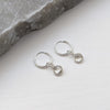 Crystal Quartz Micro Hoop Earrings