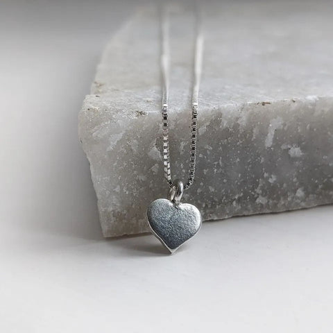 Sterling Silver Dainty Heart Necklace