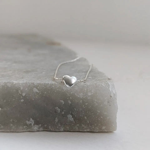 Tiny Sliding Heart Necklace