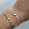 Sterling Silver Lightning Bolt Bar Bracelet