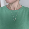 Fine Silver Beaten Loop Necklace