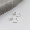 Sterling Silver Open Hoop Earrings