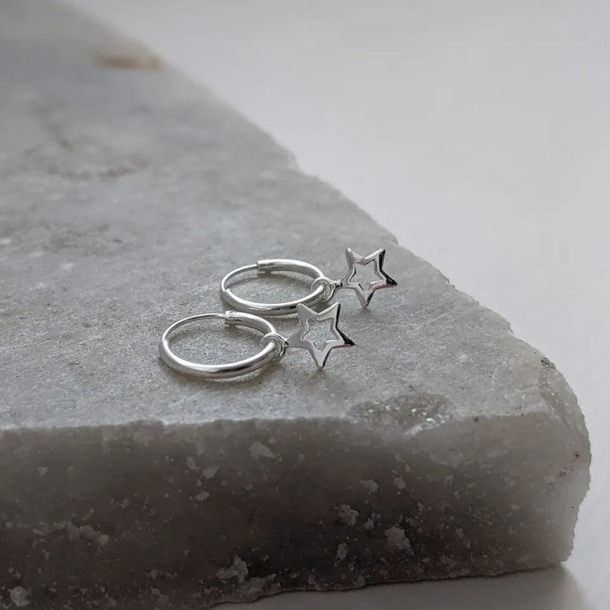 Cut Out Star Micro Hoop Earrings